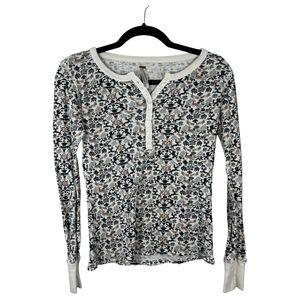 Free People Waffleknit Henley Long Sleeve Size XS